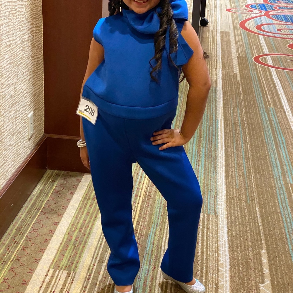 Blue girls jumpsuit
